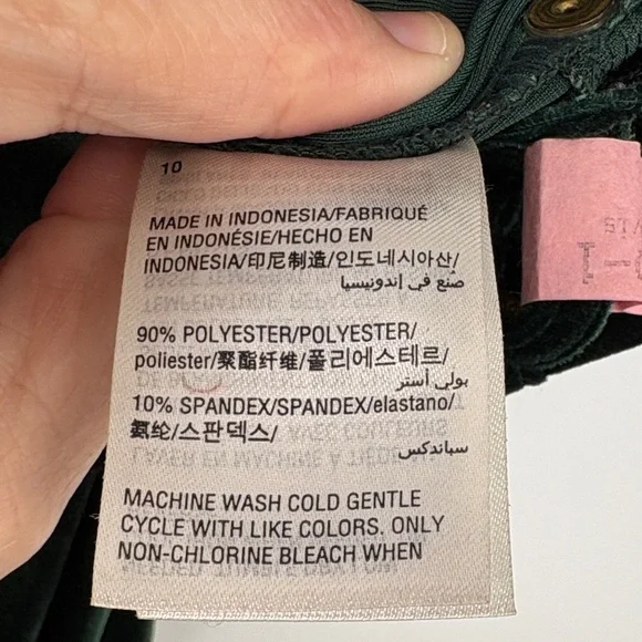 🦆 INC International Concepts Dark Green Velvet stretchy Pants - Picture 7 of 7